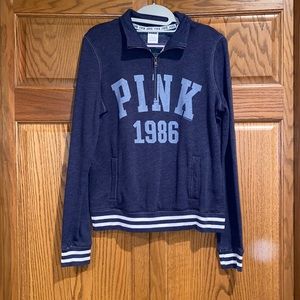 PINK Blue Quaterzip